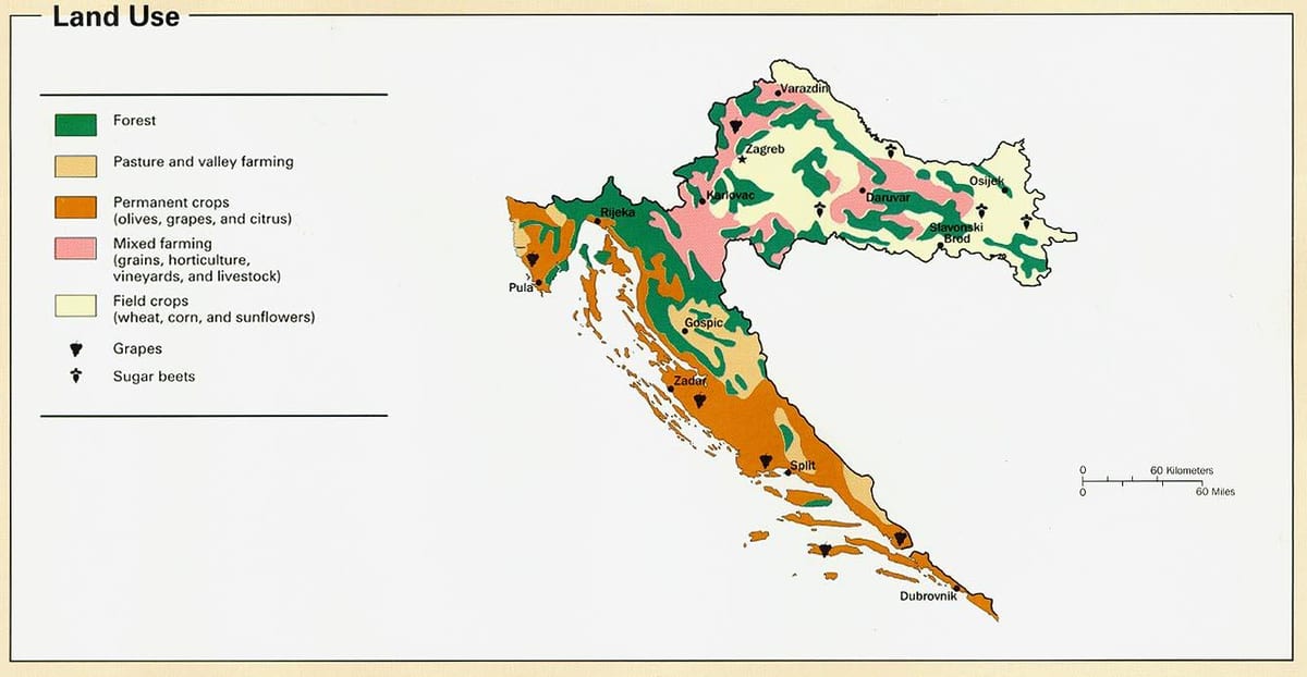 χάρτης της κροατίας για το κλίμα