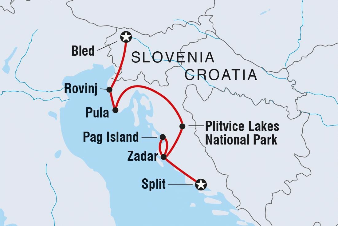 plitvice της κροατίας χάρτης