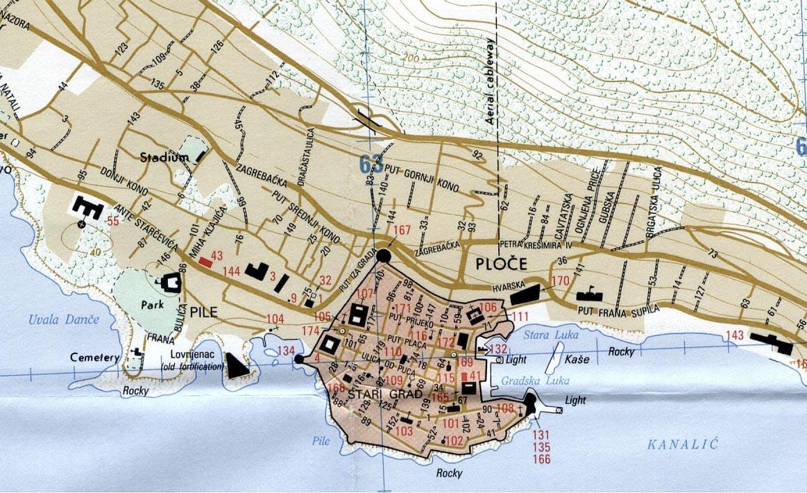 χάρτης της ριέκα της κροατίας