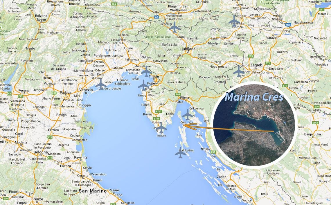 το καπε χάρτης κροατία