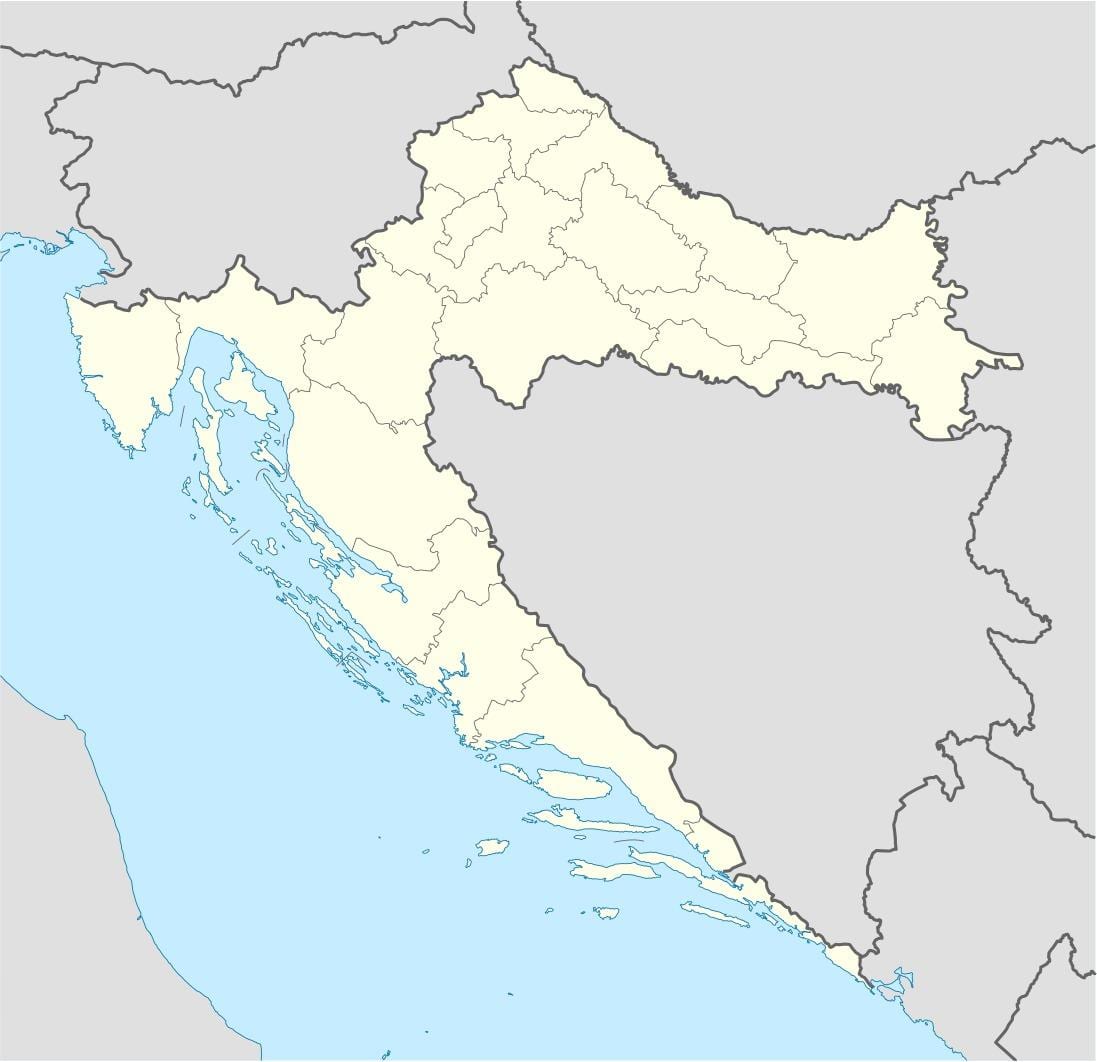 η κροατία τοποθεσία χάρτης