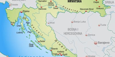 Βόρεια κροατία χάρτης