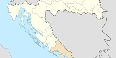Χάρτης της δαλματίας στην κροατία 