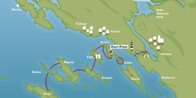 Ακτή της αδριατικής στην κροατία χάρτης