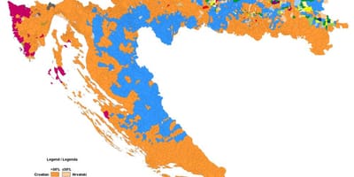 Χάρτης της εθνοτικής χάρτης της κροατίας