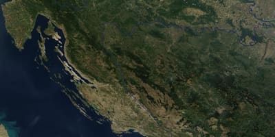 Χάρτης της κροατίας δορυφορική