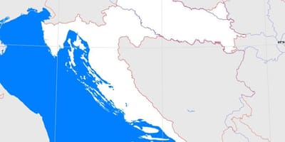 Περίγραμμα χάρτη της κροατίας