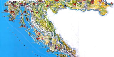 Η κροατία μέρη για να επισκεφτείτε χάρτης