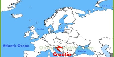 Η κροατία θέση στον παγκόσμιο χάρτη