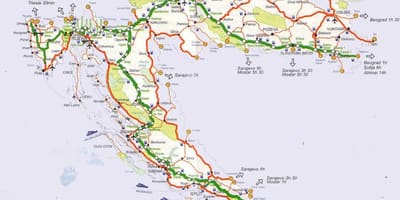 Χάρτης της κροατίας ταξίδι