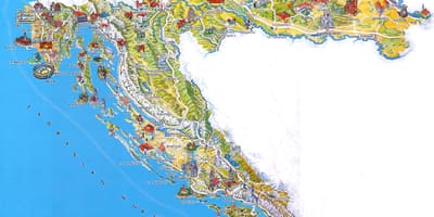Η κροατία αξιοθέατα χάρτης
