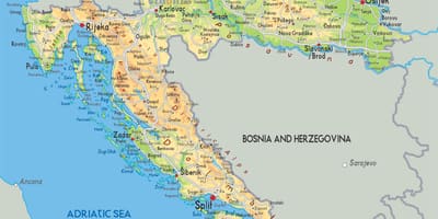 Η κροατία στο χάρτη