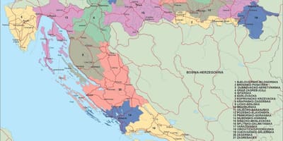 Χάρτης της κροατίας χάρτη διάνυσμα