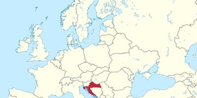 Η κροατία στο χάρτη της ευρώπης
