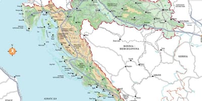 Η κροατία παραλία θέρετρα χάρτης