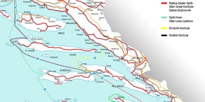 Χάρτης της κροατίας πλοίο