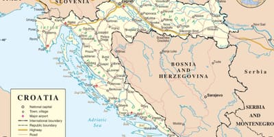 Οδήγηση χάρτης της κροατίας