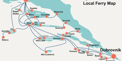 Χάρτης της κροατικής ακτής
