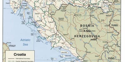 Κροατικά μαρίνες χάρτης