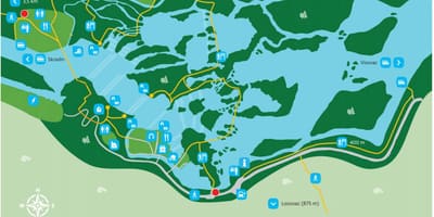 Εθνικό πάρκο Krka στην κροατία χάρτης