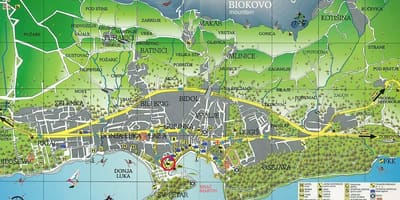Χάρτης του makarska, κροατία