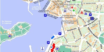 Χάρτης της rovinj, κροατία