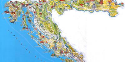 Η κροατία τουριστικά αξιοθέατα χάρτης