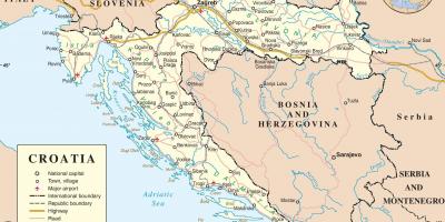 Οδήγηση χάρτης της κροατίας